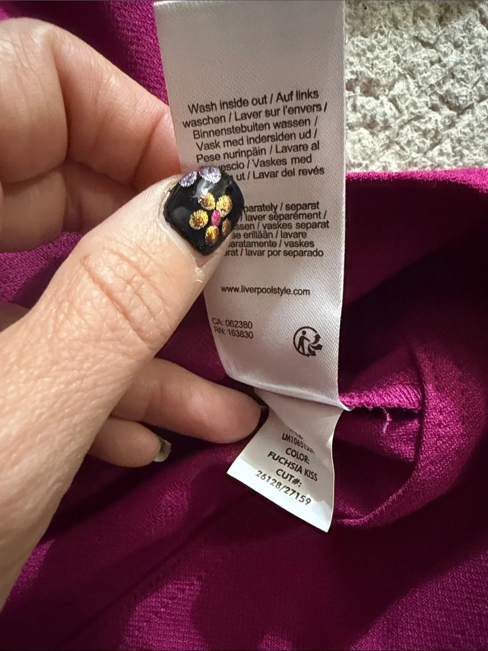Liverpool Fuchsia Kiss Utility Jacket Size Medium
